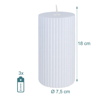LED Candles Set of 4, 18cm, Real Wax, Flickering Flame
