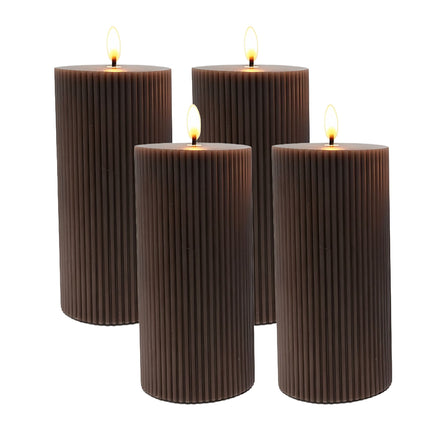 LED Candles Set of 4, 18cm, Real Wax, Flickering Flame