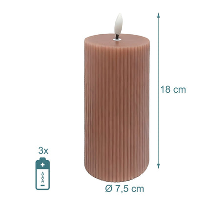 LED Candles Set of 4, Real Wax, 18cm