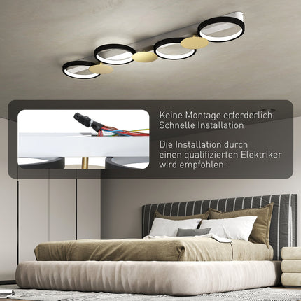 LED Ceiling Light 38W, 1500LM, 3000K-6500K, Remote Control
