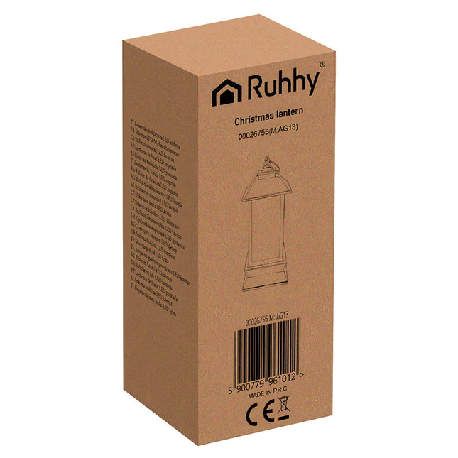 LED Christmas Lantern, Silver, Battery-Powered