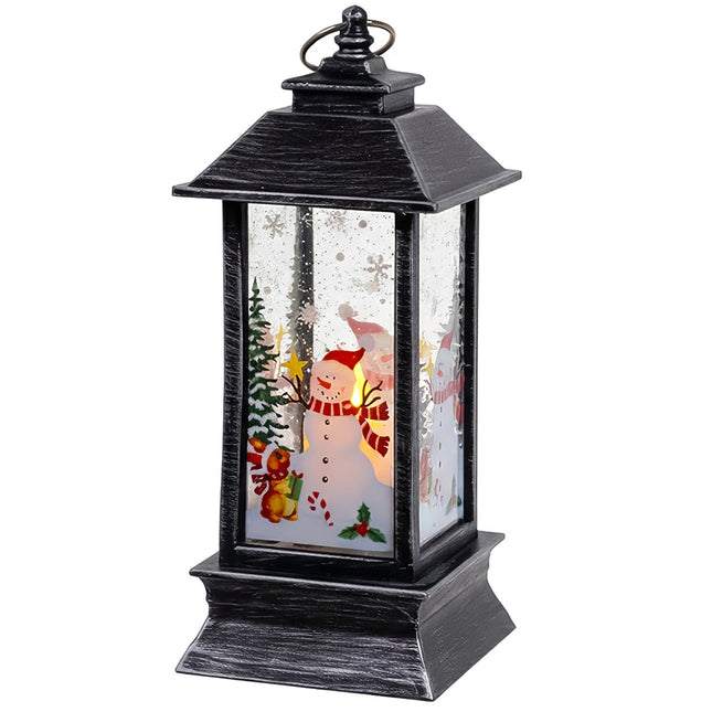 LED Christmas Lantern, Silver, Battery-Powered