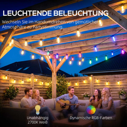 LED Curtain Lights, RGBW, 16.8m, Waterproof, Remote Control