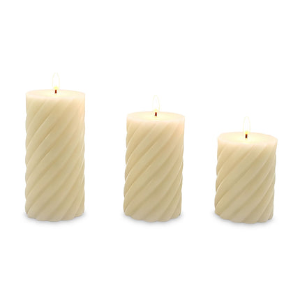 LED Flameless Real-Wax Candle Set, 3 Sizes