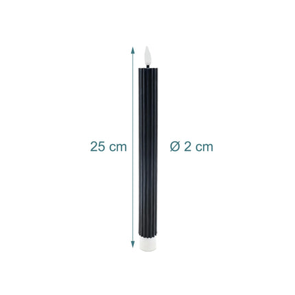 LED Flameless Taper Candles, Real-Wax, Set of 6