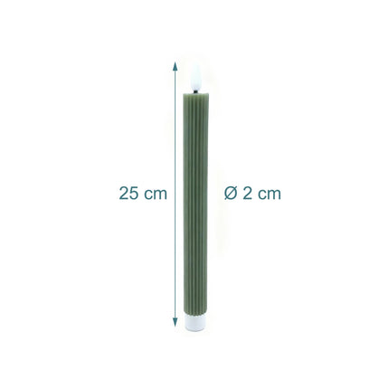 LED Flameless Taper Candles, Real-Wax, Set of 6