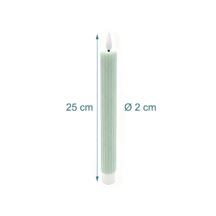 LED Flameless Taper Candles, Real-Wax, Set of 6