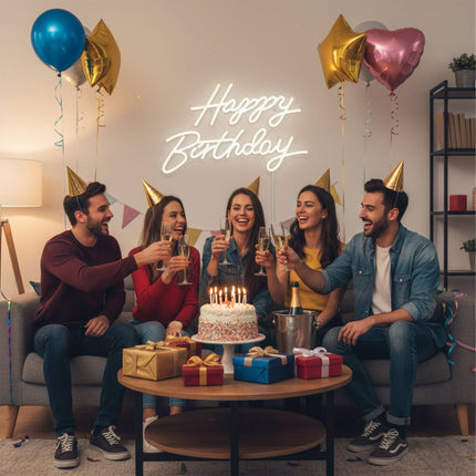 LED Happy Birthday Sign – Acrylic, USB Powered