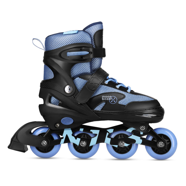 LED inline skates met beschermers, blauw, maat L (39-42)