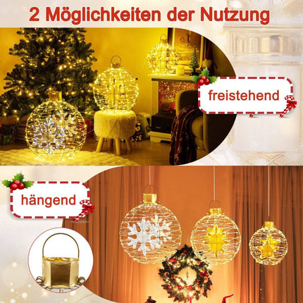 LED Light Balls Set, Indoor/Outdoor, 732 LEDs, 3 Sizes