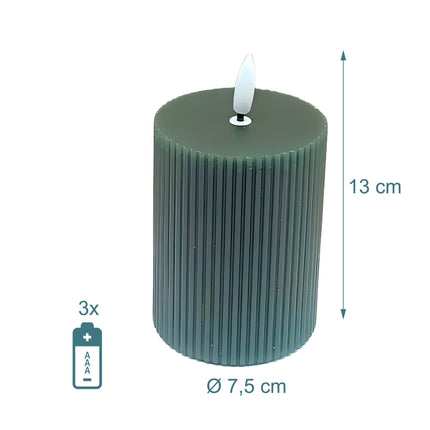 LED Real-Wax Flameless Candles, Flickering Flame, 4-Pack