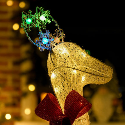 LED Reindeer Family Set – Waterproof, Steel, Polyester