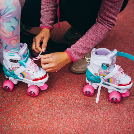 LED Roller Skates, Rainbow, Size L (39-41)