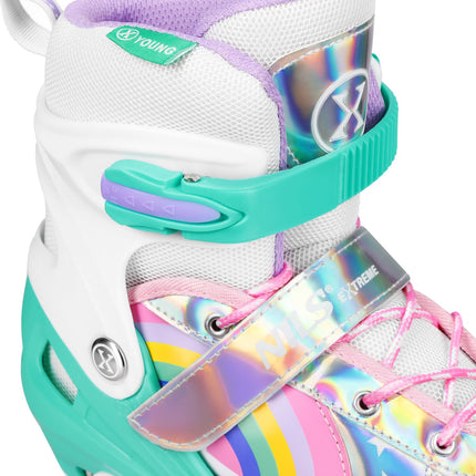LED Roller Skates, Rainbow, Size L (39-41)