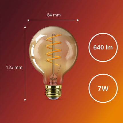LED SceneSwitch E27 G95 7-3,8-1W (50W) Deco spiral