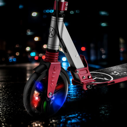 LED Scooter with Adjustable Handlebar, Foldable Design