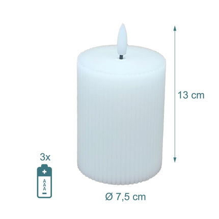 LED Wax Candles, Flameless, Flickering Flame, 4-Pack