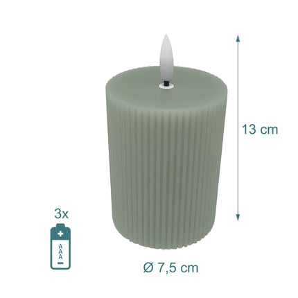 LED Wax Candles, Flameless, Flickering Flame, Set of 4