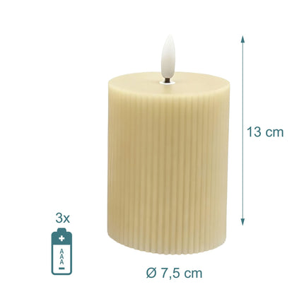 LED Wax Candles, Flameless, Flickering, Set of 4