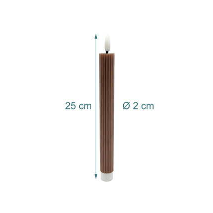 LED Wax Taper Candles, Set of 4, Flameless Timer
