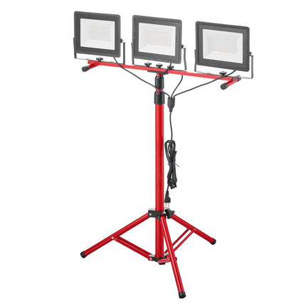 LED Work Light With Tripod Stand, 3-Head, 15000 Lumens, IP65