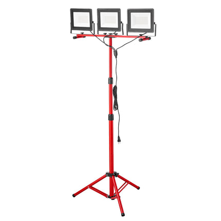 LED Work Light with Tripod Stand, 3-Head, 21000 Lumens