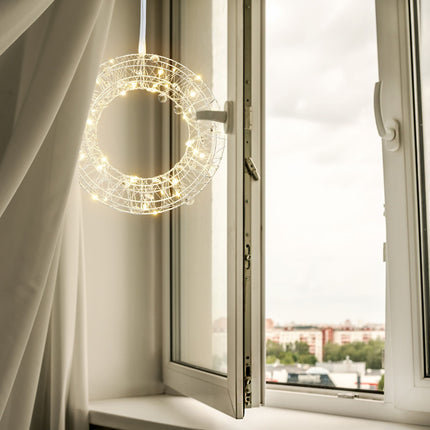 LED Wreath Light, 25cm – Warm White, Indoor Use