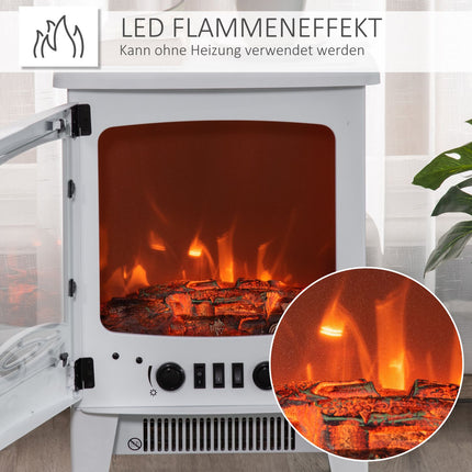 Freestanding LED electric stove, White, 900/1800W