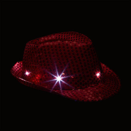 LED hat with sequins
