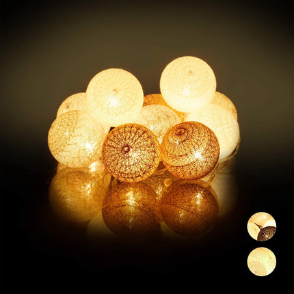 LED light chain with 10 balls