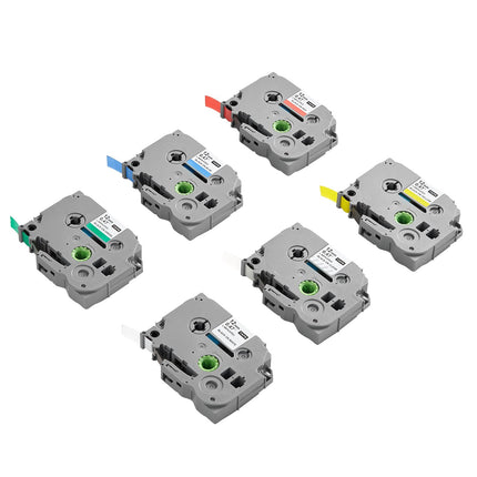 Label Maker Tape Refills, 12 mm x 8 m, 6 Pack