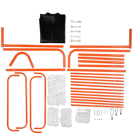Lacrosse Goal 12x9 Ft with Backstop and Target, Steel