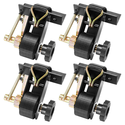 Ladder Rack Ratchet Straps, 38 mm x 2.25 m, Double J-Hooks, 4 Pack