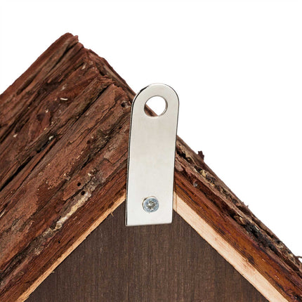 Ladybug house in brown wood