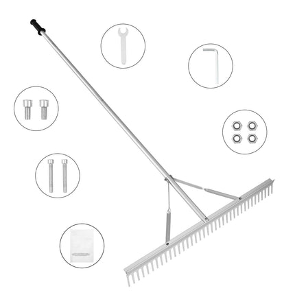 Lake Weed Rake, Aluminum 36 in Head, 75 in Handle