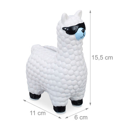 Lame piggy bank with sunglasses