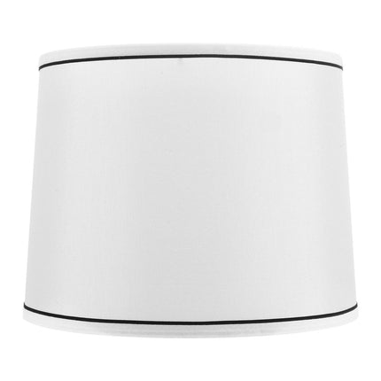 Lamp Shade Set of 2, 11x13x10 In Spider Fitter, White Black Trim