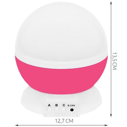 Lamp with a battery-operated projector pink 22192