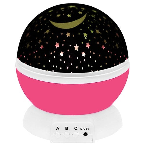 Lamp with a battery-operated projector pink 22192