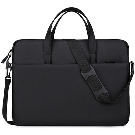 Laptop Bag Slim 15.6" Black with Handle and Strap