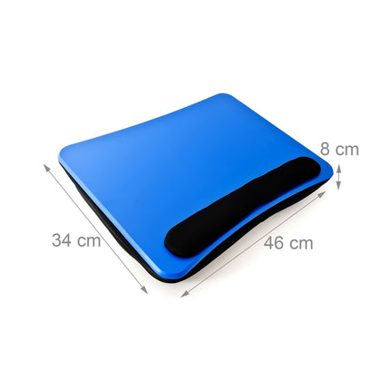Laptop cushion blue with wrist support