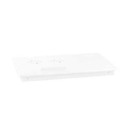 Laptop table in bamboo white