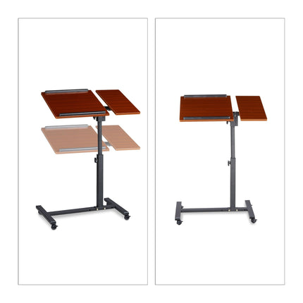 Laptop table with adjustable mouse table