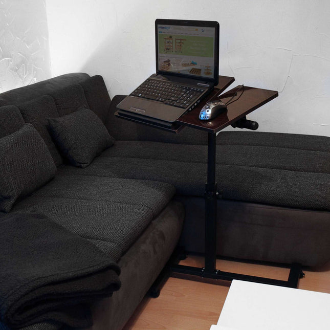 Laptop table wood adjustable height