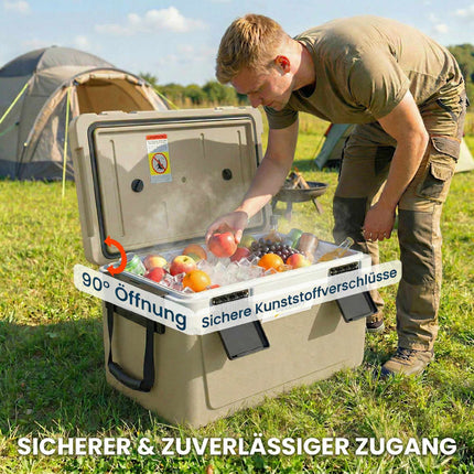 Large 42.6L Portable Cooler Box with PU Foam Insulation
