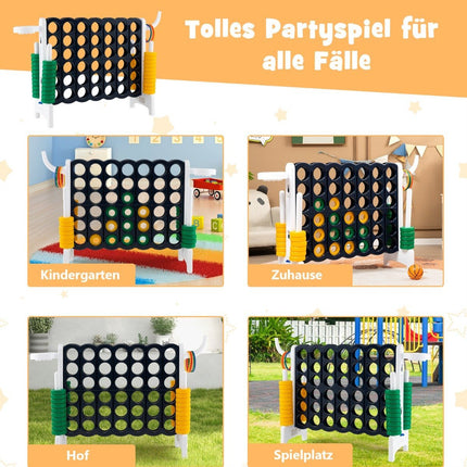 Large 4-in-a-row Jumbo 4-in-a-row Set 84 x 33 x 79 cm Black + White