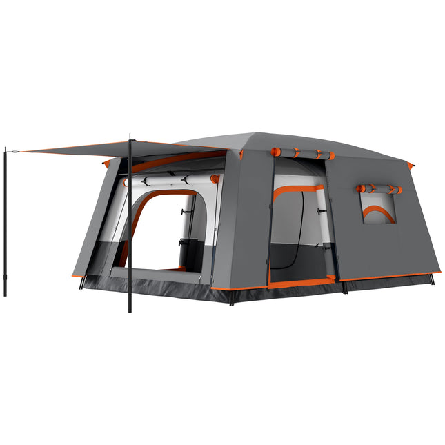 Grote kampeertent, 4-6 personen, 2 kamers, waterdicht