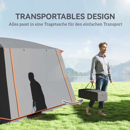 Large Camping Tent, 4-6 Person, 2 Rooms, Waterproof