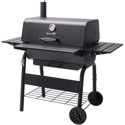 Large Charcoal Grill with Adjustable Grate and Thermometer