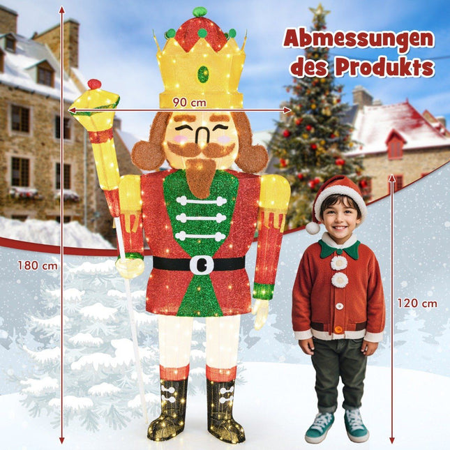 Large Christmas Nutcracker Figure with LED Lights XXL Illuminated Christmas Decoration